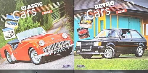 2026 Retro Classic Cars Square Wall Calendar 16 Months Vintage Old 60s 70's 80's Sports Performance Racing Race Fast Home Kitchen Christmas Birthday New Year