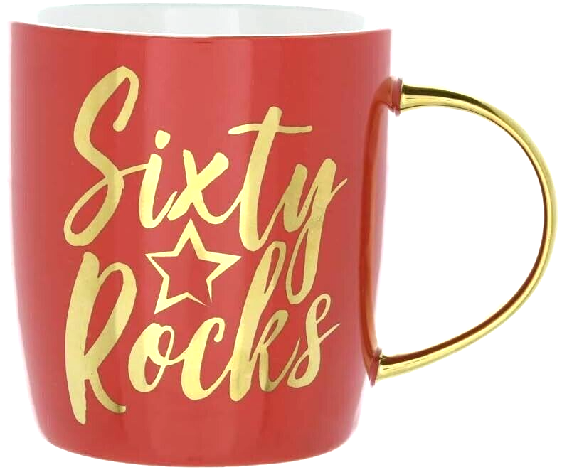 Sixty Rocks Mug Cup 60th Birthday Gift Red Present Son Daughter Ceramic Box