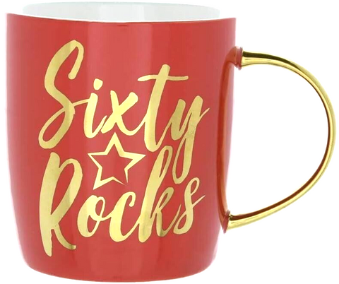 Sixty Rocks Mug Cup 60th Birthday Gift Red Present Son Daughter Ceramic Box