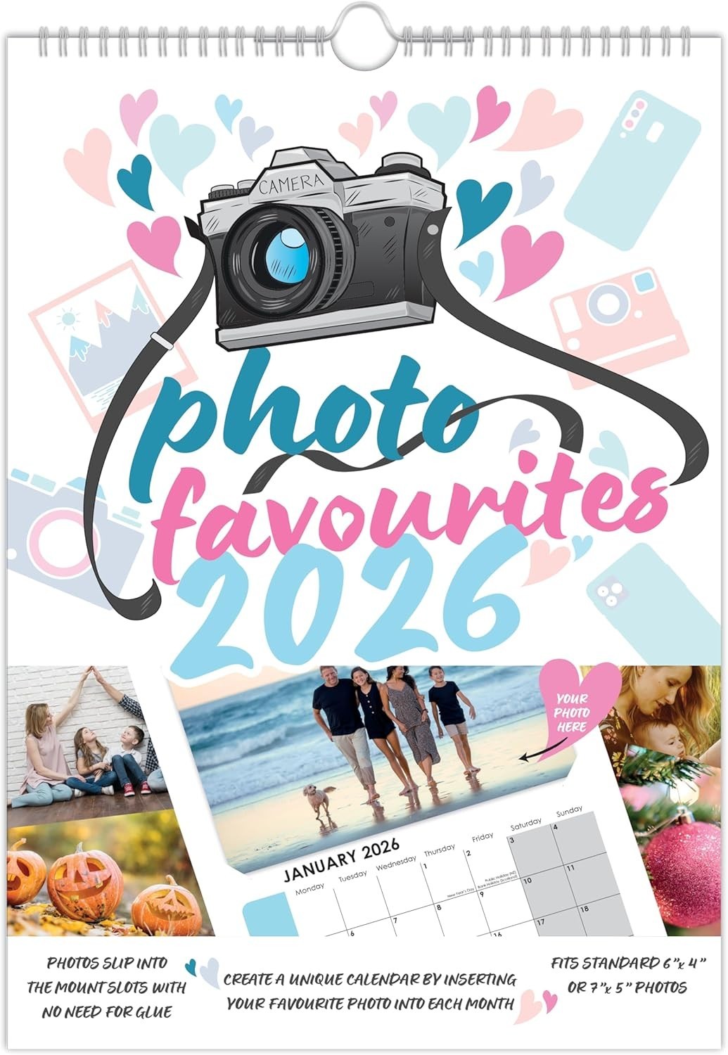 2026 DIY Print Your Own Photo Wall Calendar Insert Create Personalise A4 Gift