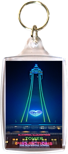 Large Blackpool Keyring Keychain Tower Beach Pier Seaside Illuminations Souvenir
