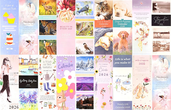 2026 Tall Slim Wall Calendars Pen Gift Envelope Planner Organiser Home Office