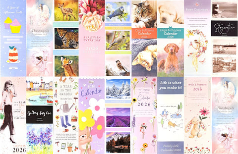 2026 Tall Slim Wall Calendars Pen Gift Envelope Planner Organiser Home Office