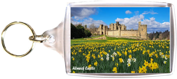 Alnwick Castle Daffodils Spring Day Keyring