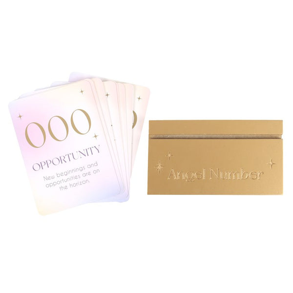 Angel Number Affirmation Cards with Wooden Stand Spirituality Mediumship Positivity