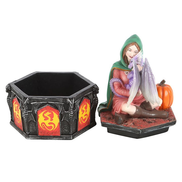 Dragon Friendship Fall Box by Anne Stokes Trinket Jewellery Figurine Fantasy Ornament Kindred Spirits Spirtual
