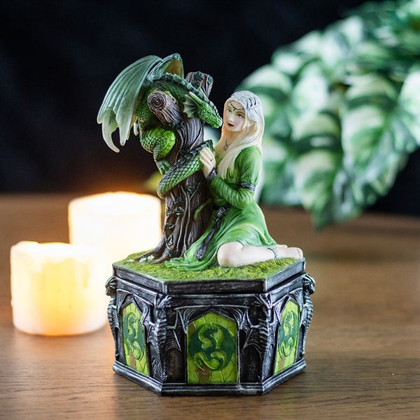 Dragon Friendship Summer Trinket Box by Anne Stokes Jewellery Figurine Fantasy Ornament Kindred Spirits Angel Spirtual
