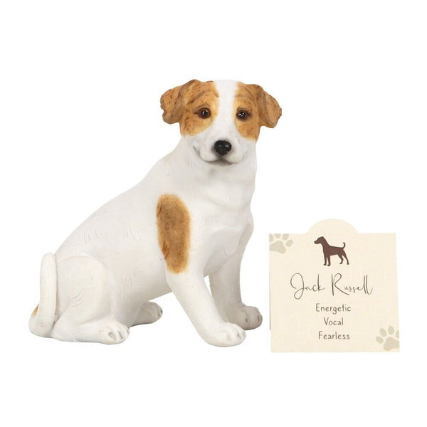 A Jack Russell resin ornament in a gift presentation box