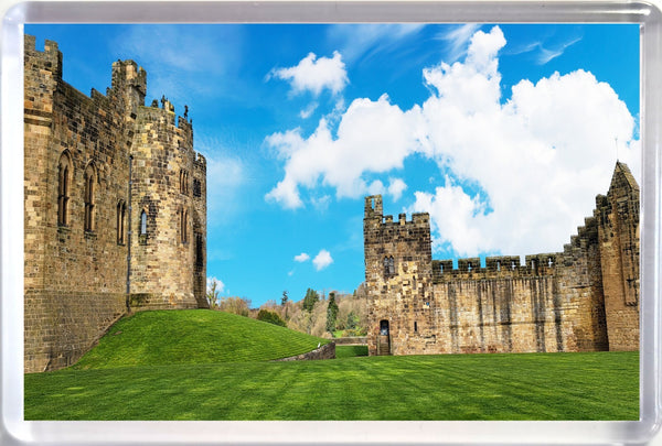 Jumbo Alnwick Castle Fridge Magnet Inside Sunny Day