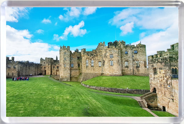 Jumbo Alnwick Castle Tower Grounds Fridge Magnet Sunny Day