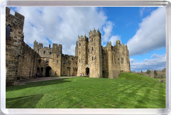 Jumbo Alnwick Castle fridge magnet Grounds Sunny Day