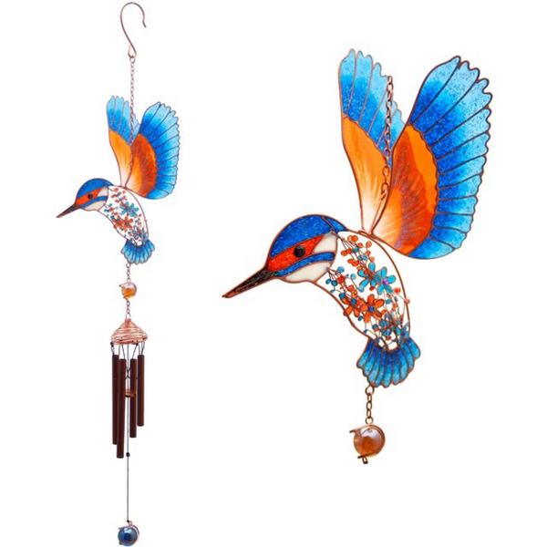 Kingfisher Windchime Home Garden Decoration Meditation Spiritual Celtic Pagan Birds