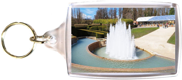Large Alnwick Castle Garden Fountains Cafe Keyring