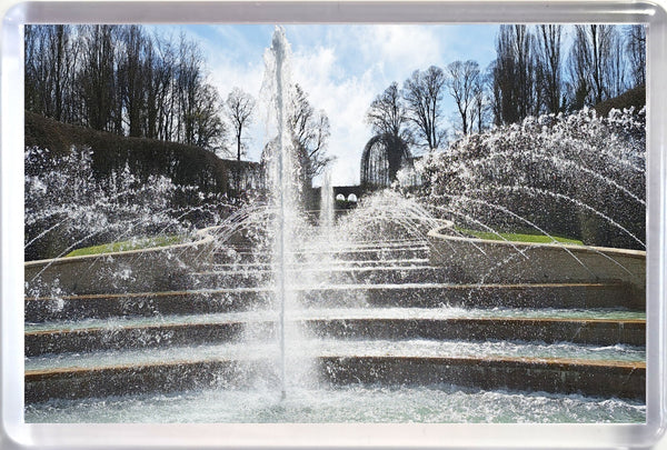 Large Alnwick Castle Garden Fountains Fridge Magnet