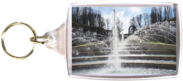 Large Alnwick Castle Garden Fountains Keyring