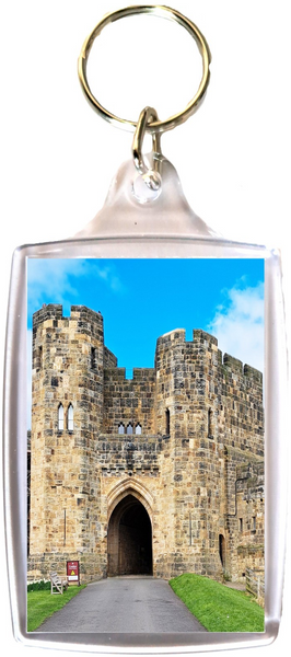 Large Alnwick Castle Gate House Entrance keyring