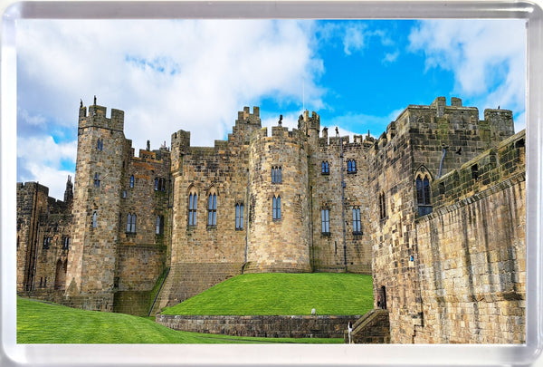 Large Alnwick Castle Tower Grounds Fridge Magnet Sunny Day