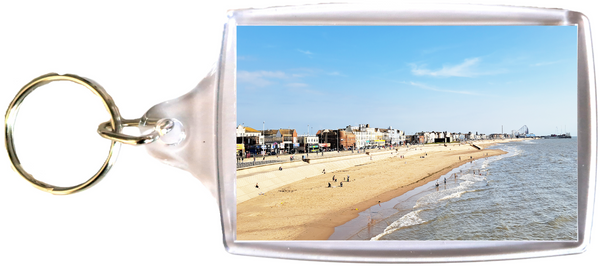 Large Blackpool Keyring showing South Shore Beach, Sea and Promenade