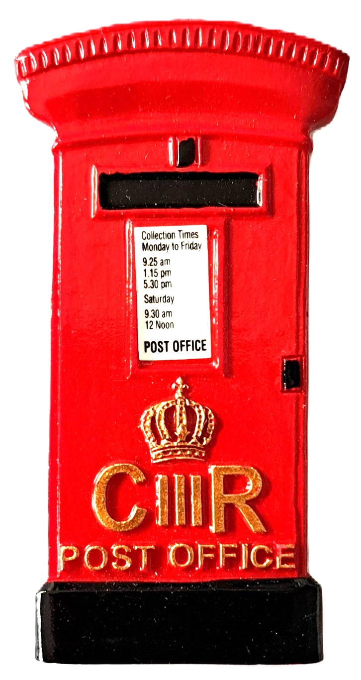 Post Box London Fridge Magnet Red Traditional English British Souvenir Gift Mail King Charles III