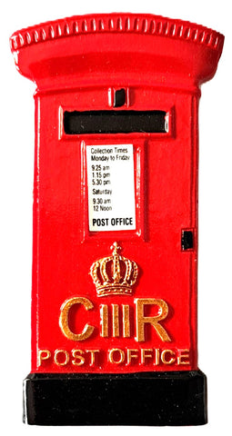 Post Box London Fridge Magnet Red Traditional English British Souvenir Gift Mail King Charles III