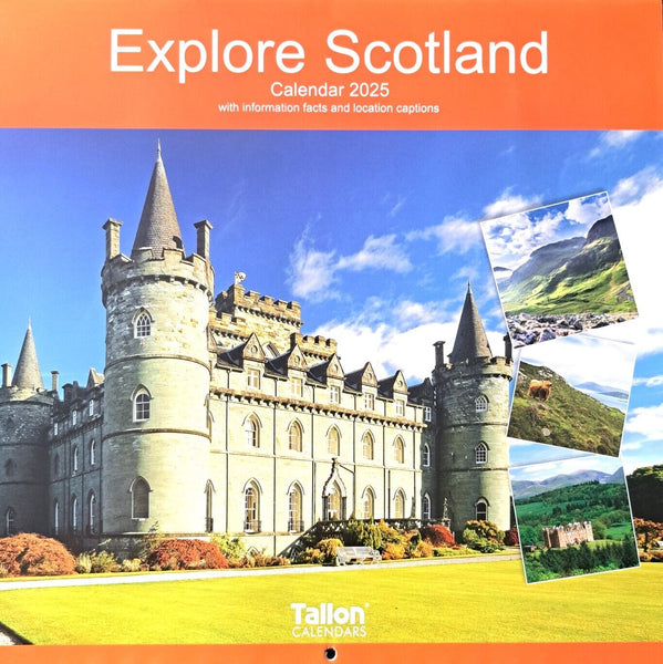 2025 Explore Square Wall Calendar England Scotland Wales Ireland Eire Scenes