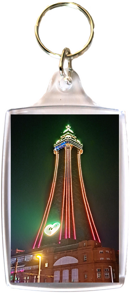 Large Blackpool Keyring Keychain Tower Beach Pier Seaside Illuminations Souvenir