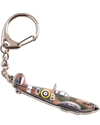 SPITFIRE KEYRING


Size: 6cm x 1.5cm x 0.3cm
Metal
Made in the UK by Westair Reproductions Ltd
Attached to an information card featuring details of Wing Cdr Johnnie Johnson 610 Squadron 1943
Carabiner Clip


This Spitfire keyring is a collectable item inspired by the Royal Air Force (RAF) during World War II.

Made in the United Kingdom, this 3D keyring features intricate detailing of a fighter plane, making it a perfect accessory for those interested in military history and aviation.

The keychain is a sym