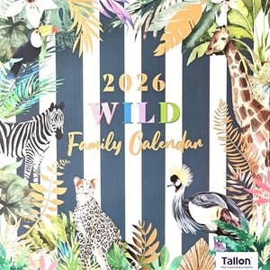 2026 Family Organiser Wild Animals Square Wall Calendar 16 Months Art Jungle Column Home Kitchen Christmas Birthday New Year