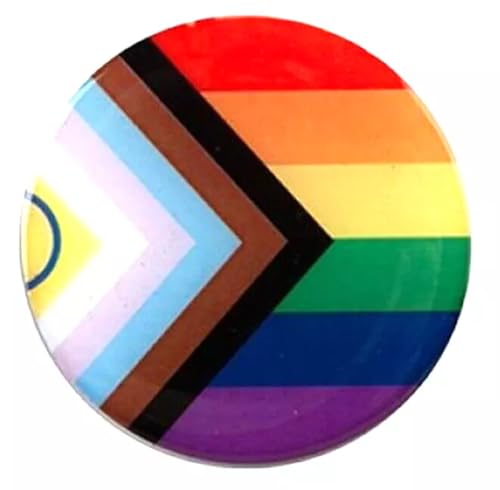 Pride Flag Fridge Magnet Round Rainbow Gay Lesbian LGBTQ+ March Love Festival Party