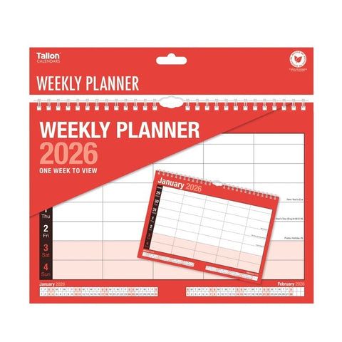 2026 Week to View Weekly Wall Planner Organiser Calendar Commercial Office Home