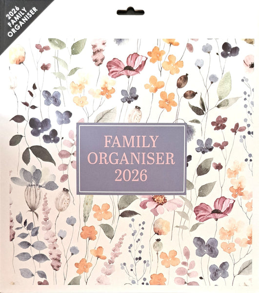 2026 Family Organiser Calendar Flowers