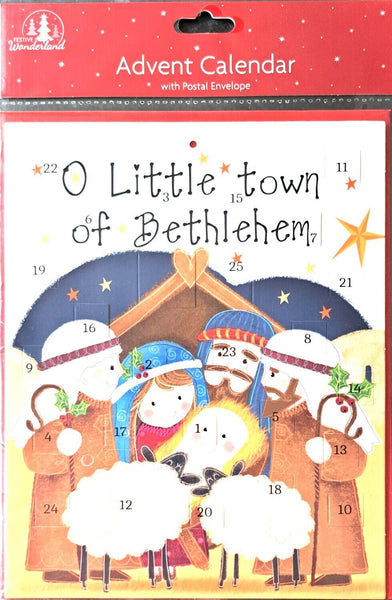 Traditional Christmas Advent Calendar Nativity Scene Countdown Children Gift