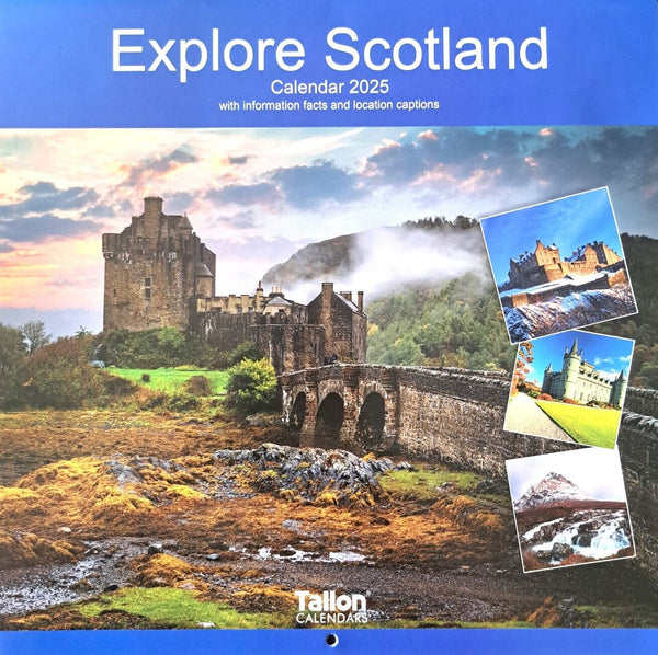 2025 Explore Square Wall Calendar England Scotland Wales Ireland Eire Scenes