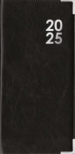 2025 Slim PVC Week to View Diary Planner Organiser WTV W2V Pocket Bag Softback