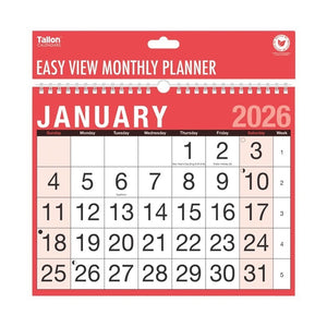 2026 Month to View Wall Planner Organiser Calendar Commercial Office Home Easy