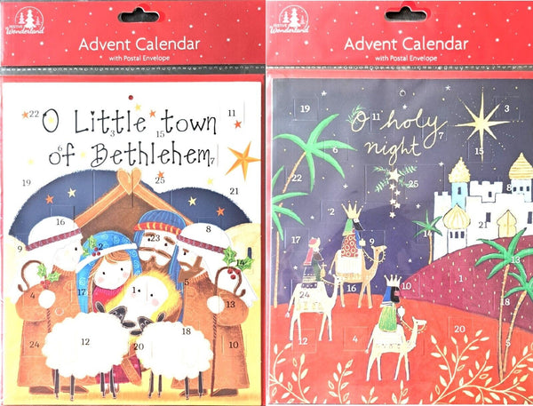 Traditional Christmas Advent Calendar Nativity Scene Countdown Children Gift