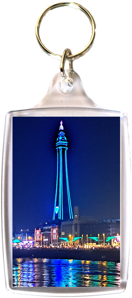Large Blackpool Keyring Keychain Tower Beach Pier Seaside Illuminations Souvenir