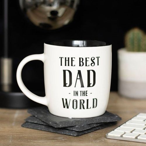 Best Dad in the World Mug Fathers Day Gift Box Birthday Christmas