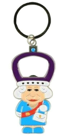 Queen Elizabeth II novelty keyring bottle opener