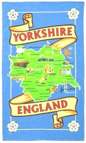 Yorkshire Map Tea Towel