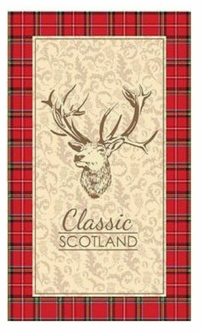 Scottish Tea Towel Stag Print