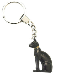 Egyptian Black Cat Resin Keyring