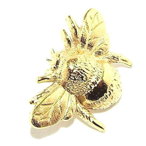 Bee Badge Pin Gold Plated
