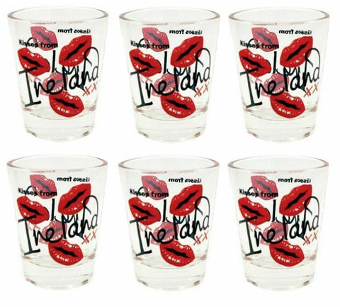 6 x Kisses From Ireland Shot Glasses