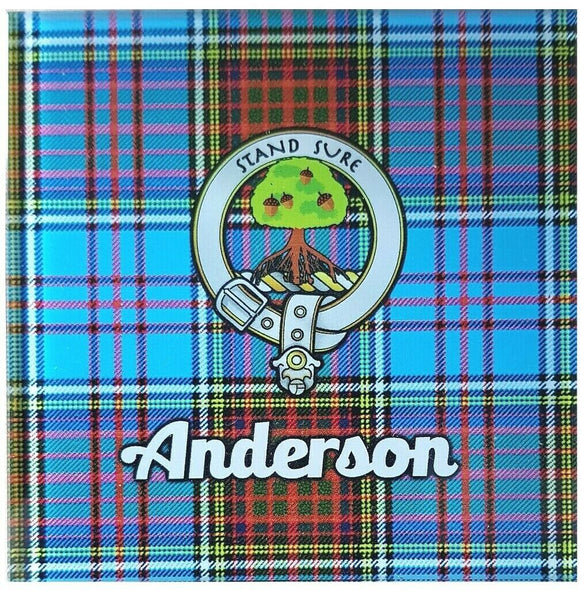 Anderson Glass Tartan Coaster