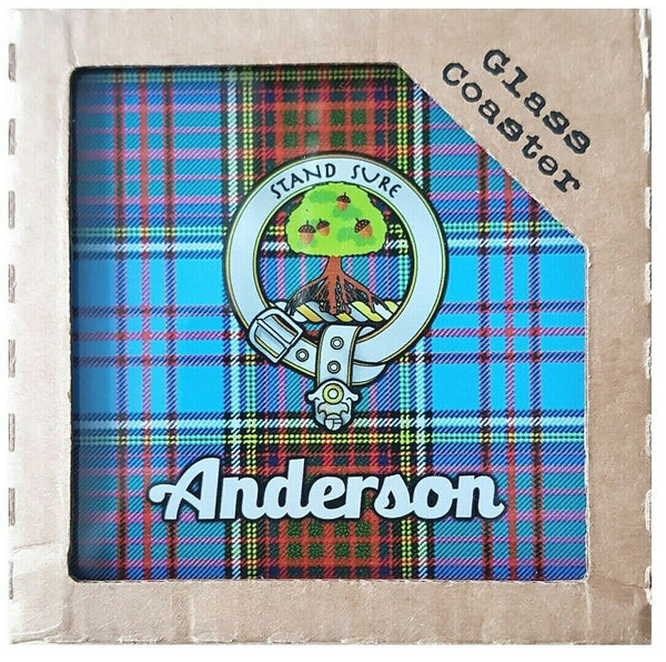Anderson Glass Tartan Coaster in Gift Box