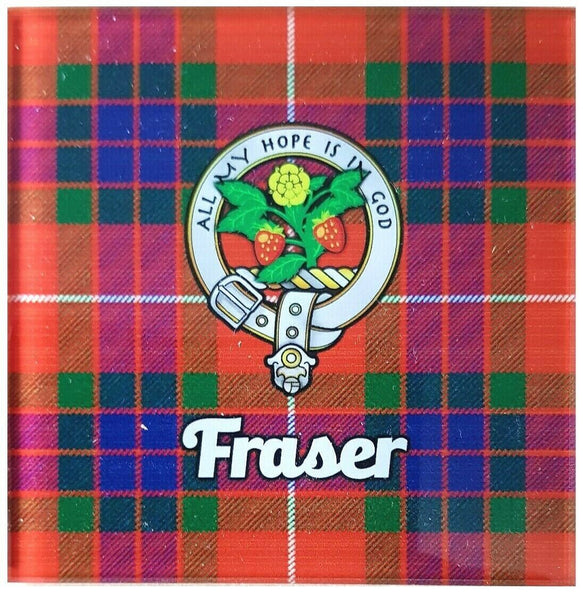 Fraser Glass Tartan Coaster