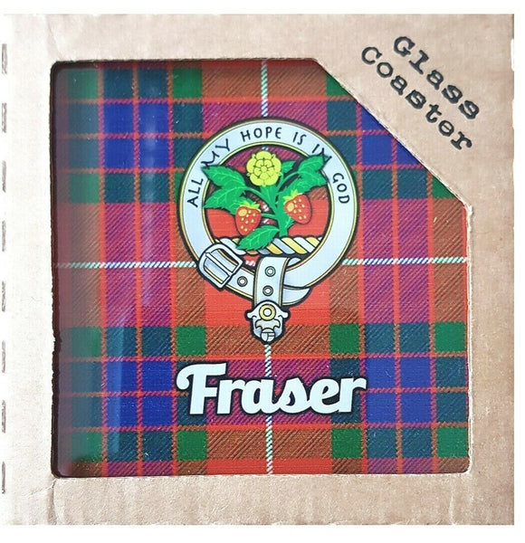 Fraser Glass Tartan Coaster in Gift Box