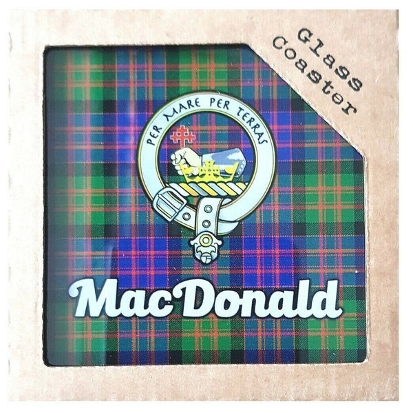 MacDonald Glass Tartan Coaster in Gift Box