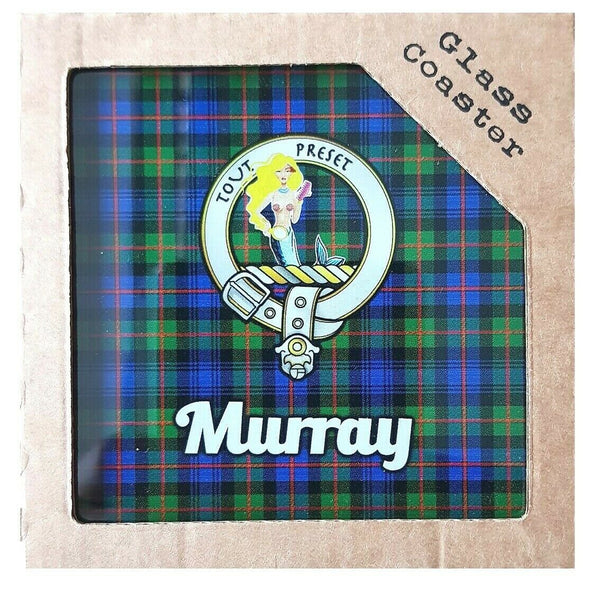 Murray Glass Tartan Coaster in Gift Box